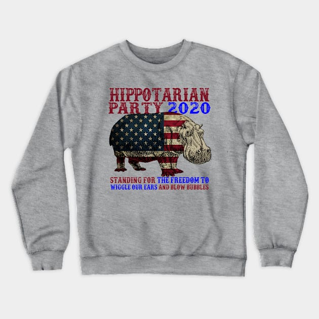 Hippotarian Party 2020 Crewneck Sweatshirt by The Skipper Store